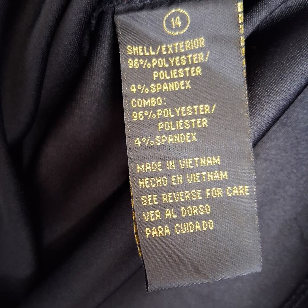 Shelby Nites Dress Size 14 Black White Collar Cuffs Wednesday Addams Modest Shea - Picture 10 of 10